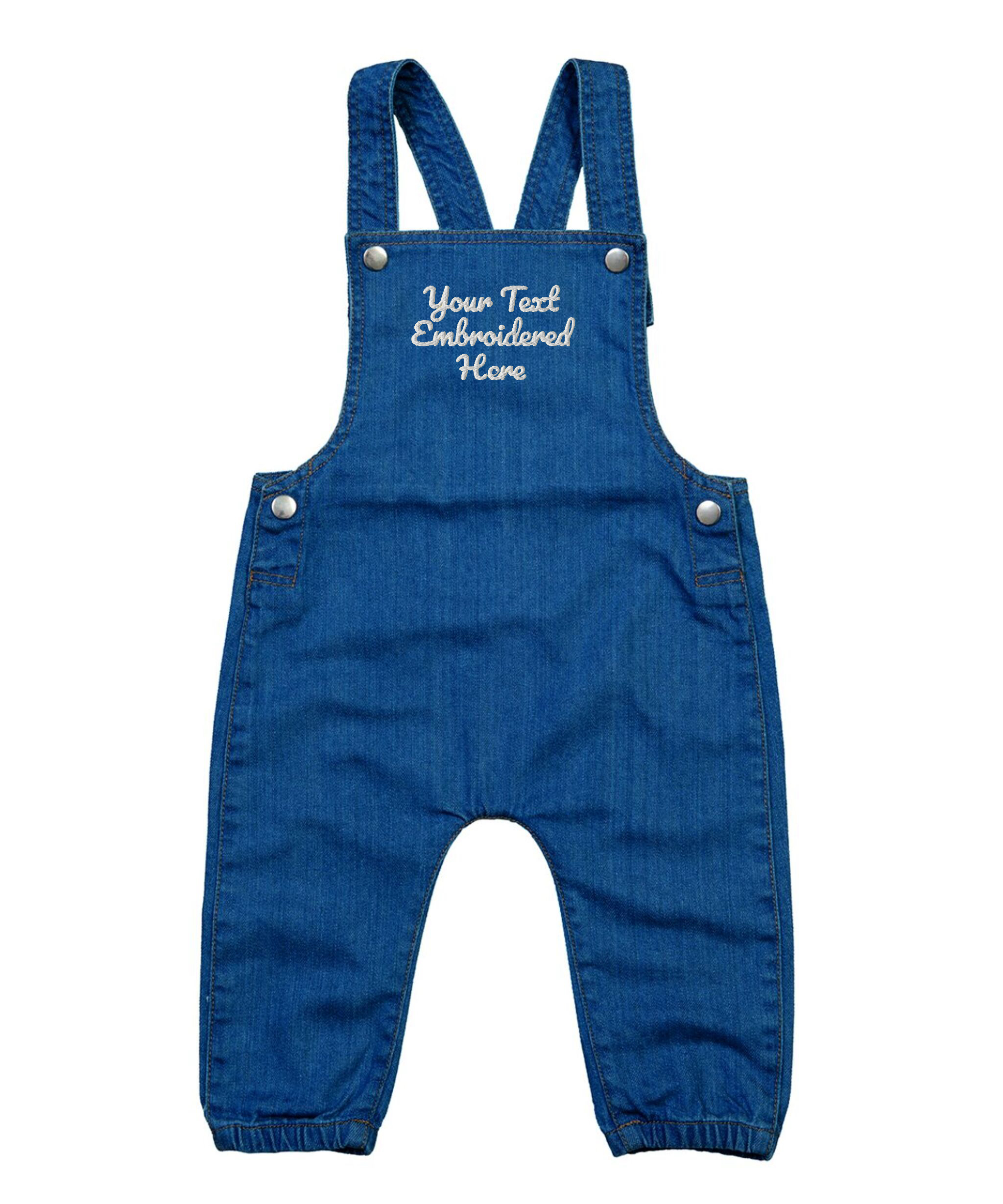 Embroidered Dungarees