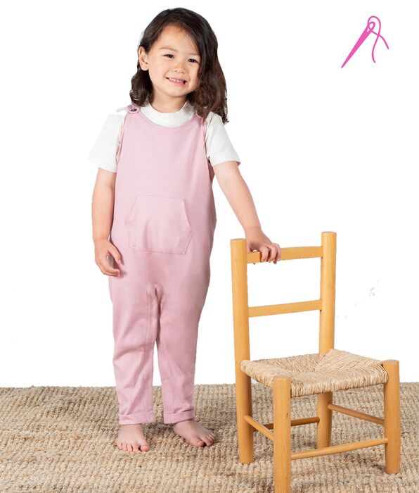 Embroidered Baby Cotton Dungarees