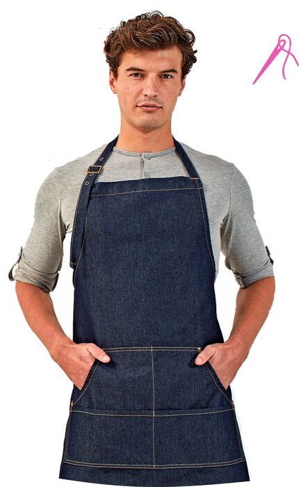 Embroidered Denim Apron