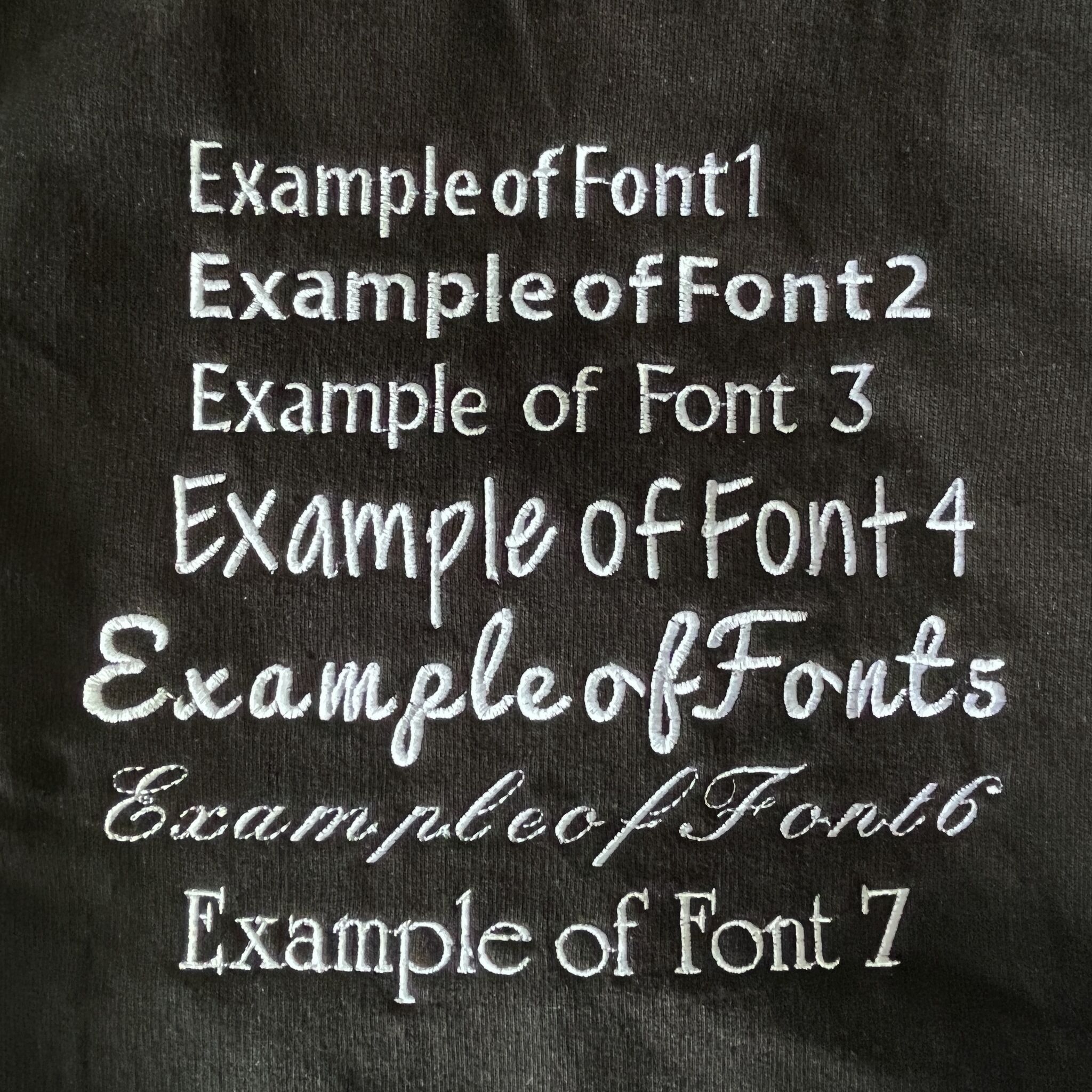 Example of fonts