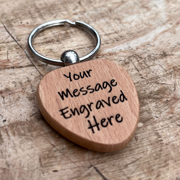 Wooden Heart Keyring