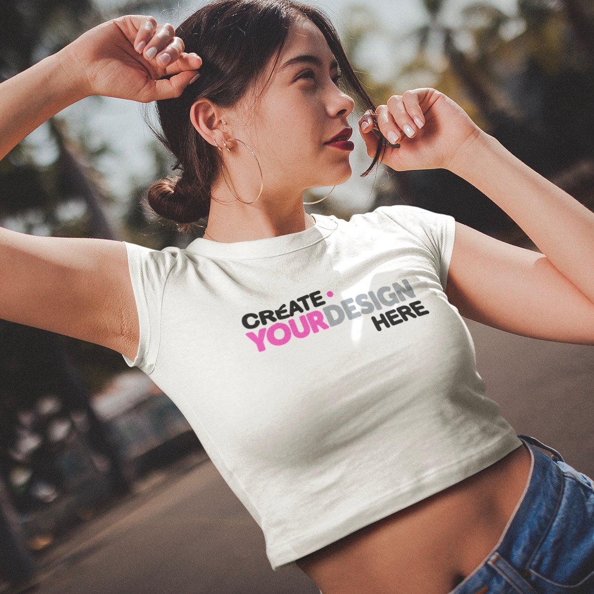 Design your own online crop top hoodie