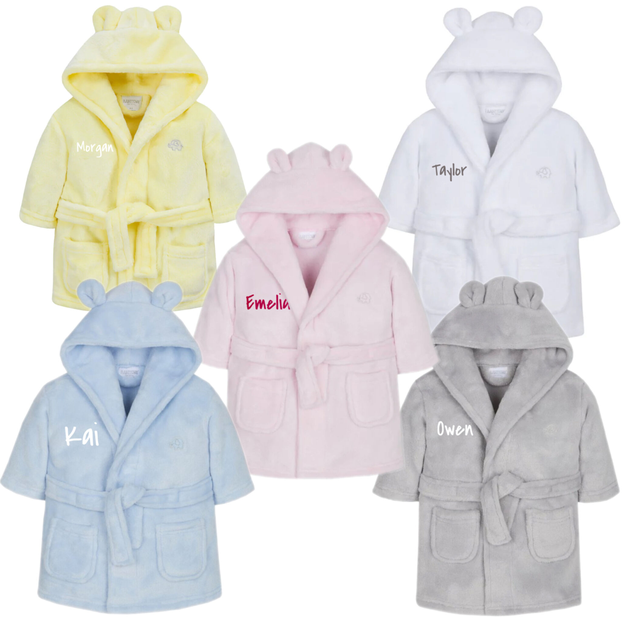 Personalised Embroidered Babies Dressing Gown